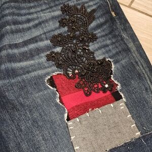 Polo by Ralph Lauren Blue Jeans with Black Lace and Red Patch